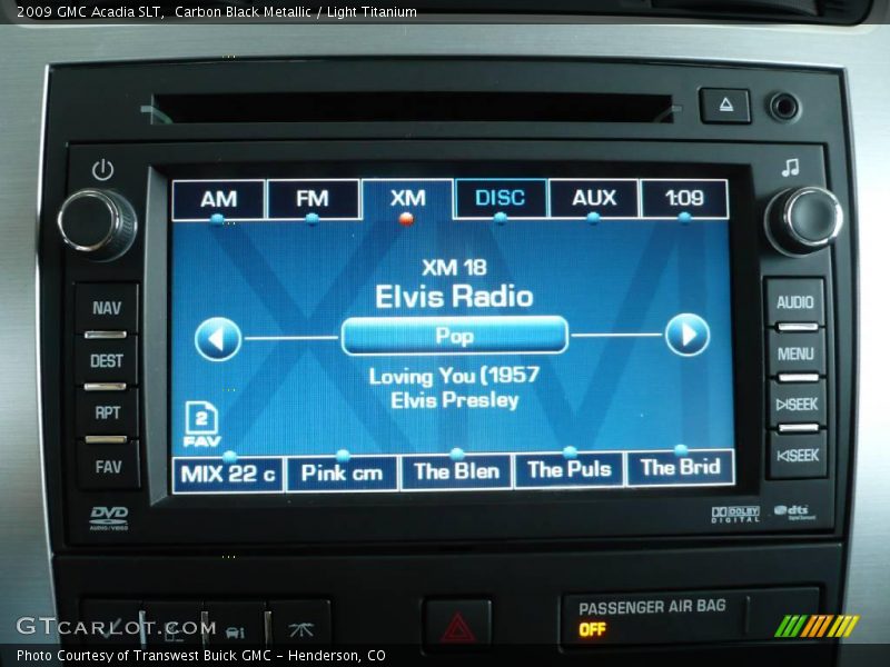 Carbon Black Metallic / Light Titanium 2009 GMC Acadia SLT