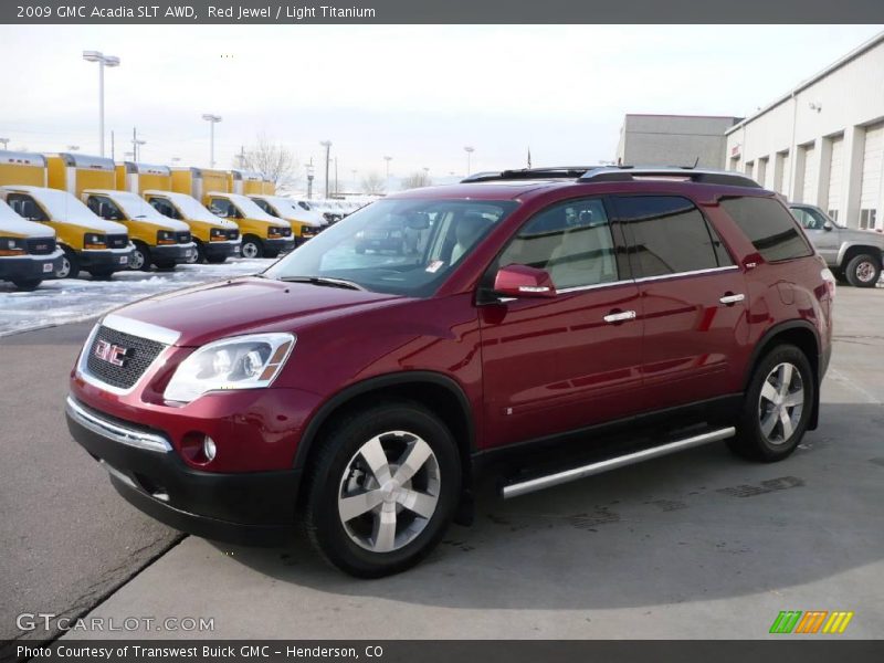 Red Jewel / Light Titanium 2009 GMC Acadia SLT AWD