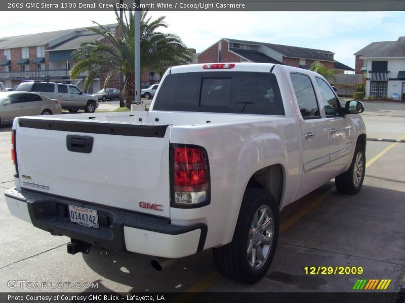 Summit White / Cocoa/Light Cashmere 2009 GMC Sierra 1500 Denali Crew Cab