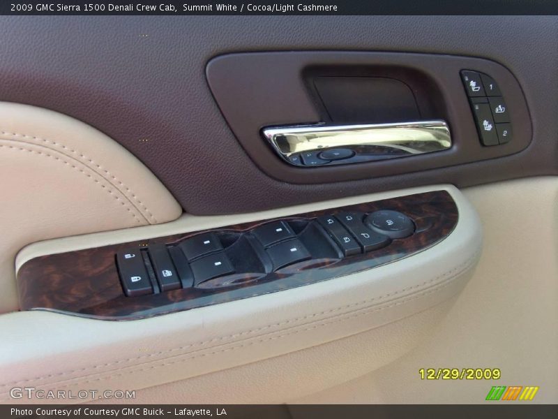 Summit White / Cocoa/Light Cashmere 2009 GMC Sierra 1500 Denali Crew Cab