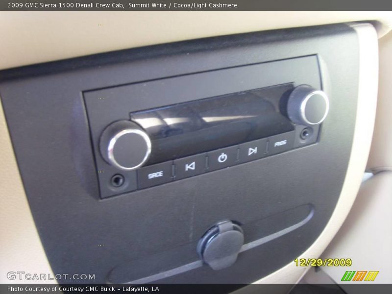 Summit White / Cocoa/Light Cashmere 2009 GMC Sierra 1500 Denali Crew Cab