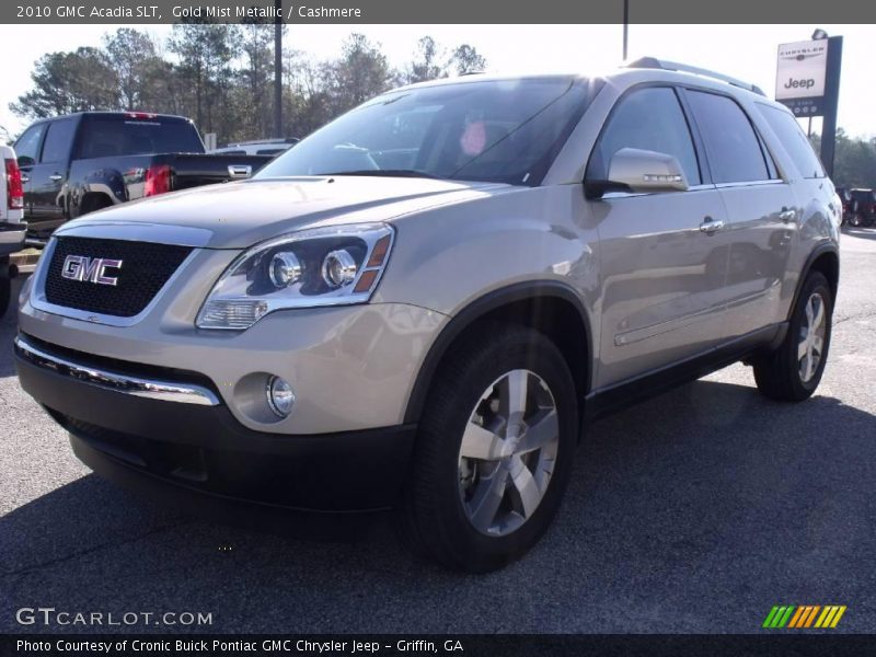 Gold Mist Metallic / Cashmere 2010 GMC Acadia SLT