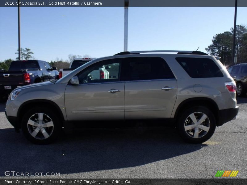 Gold Mist Metallic / Cashmere 2010 GMC Acadia SLT