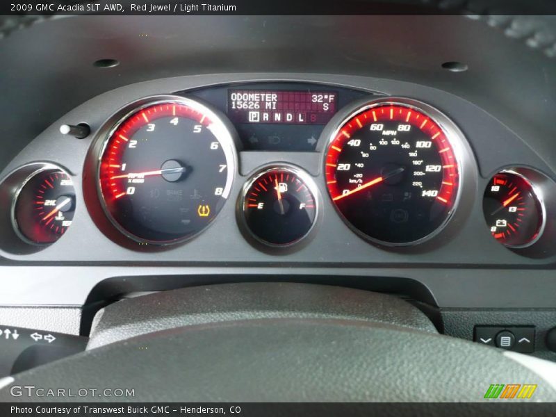 Red Jewel / Light Titanium 2009 GMC Acadia SLT AWD