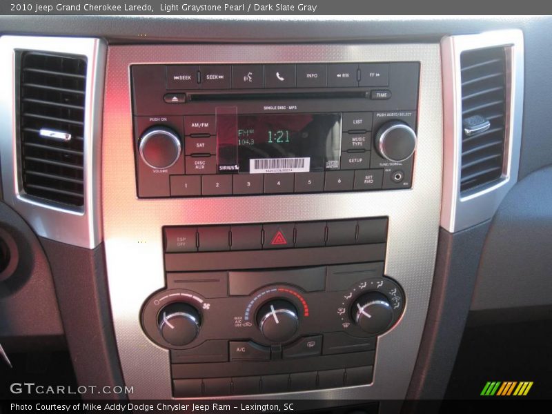 Light Graystone Pearl / Dark Slate Gray 2010 Jeep Grand Cherokee Laredo