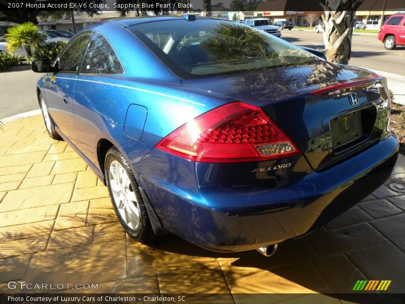 Sapphire Blue Pearl / Black 2007 Honda Accord EX V6 Coupe