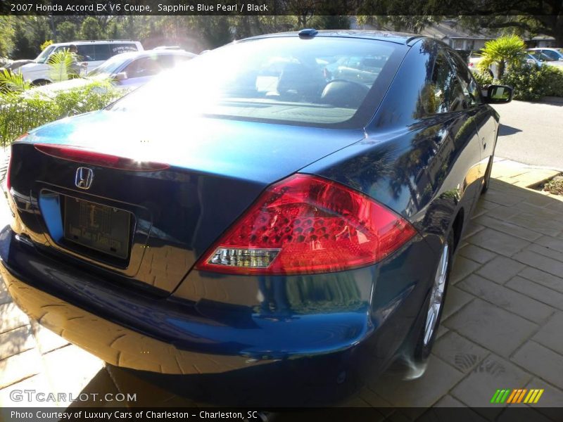 Sapphire Blue Pearl / Black 2007 Honda Accord EX V6 Coupe