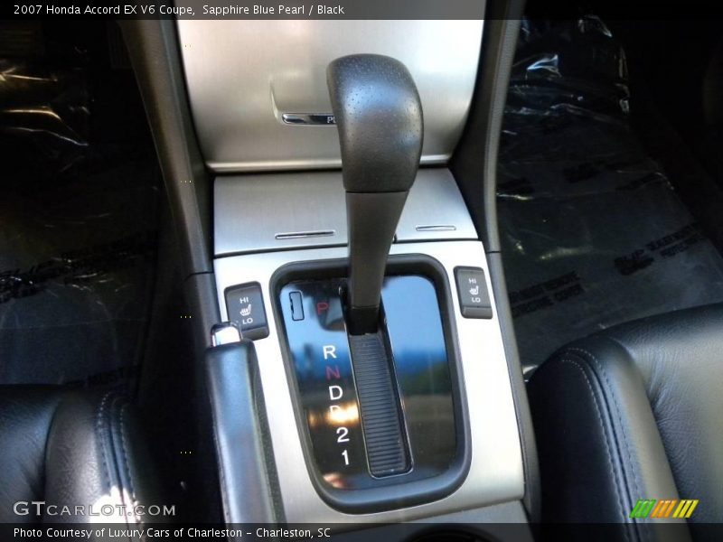 Sapphire Blue Pearl / Black 2007 Honda Accord EX V6 Coupe