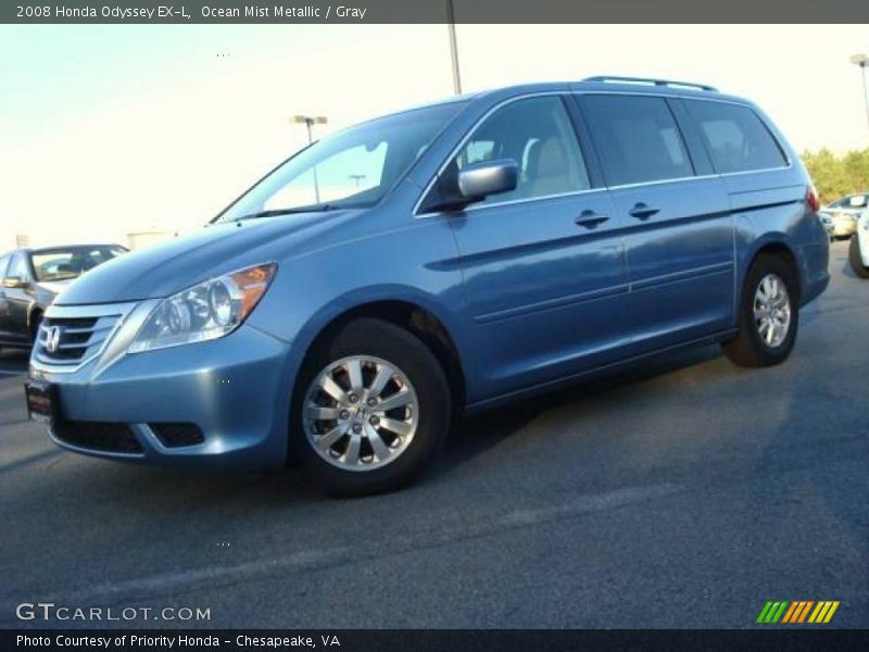 Ocean Mist Metallic / Gray 2008 Honda Odyssey EX-L