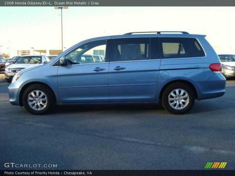 Ocean Mist Metallic / Gray 2008 Honda Odyssey EX-L