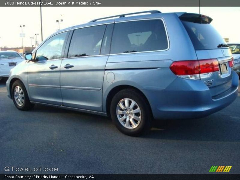 Ocean Mist Metallic / Gray 2008 Honda Odyssey EX-L