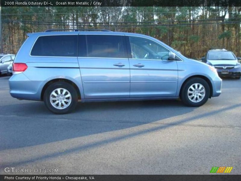 Ocean Mist Metallic / Gray 2008 Honda Odyssey EX-L