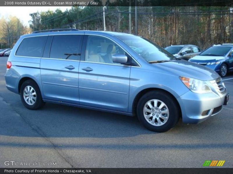 Ocean Mist Metallic / Gray 2008 Honda Odyssey EX-L