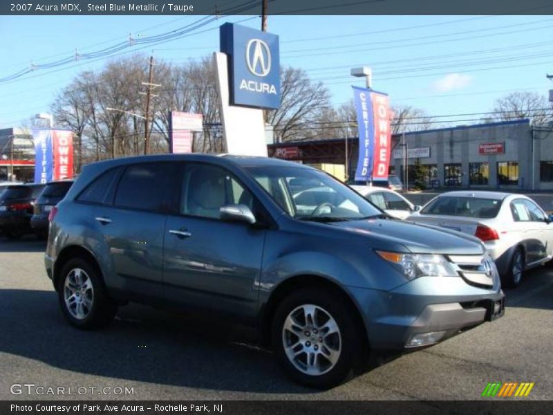 Steel Blue Metallic / Taupe 2007 Acura MDX