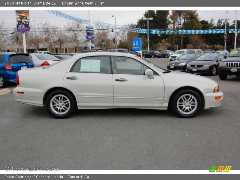 Platinum White Pearl / Tan 2000 Mitsubishi Diamante LS