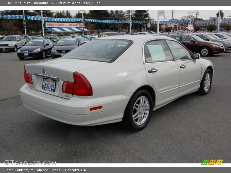 Platinum White Pearl / Tan 2000 Mitsubishi Diamante LS