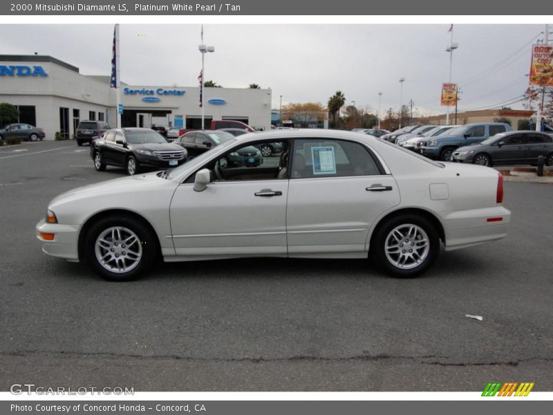 Platinum White Pearl / Tan 2000 Mitsubishi Diamante LS