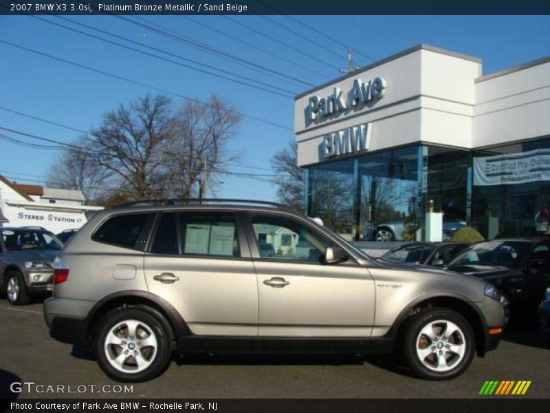 Platinum Bronze Metallic / Sand Beige 2007 BMW X3 3.0si