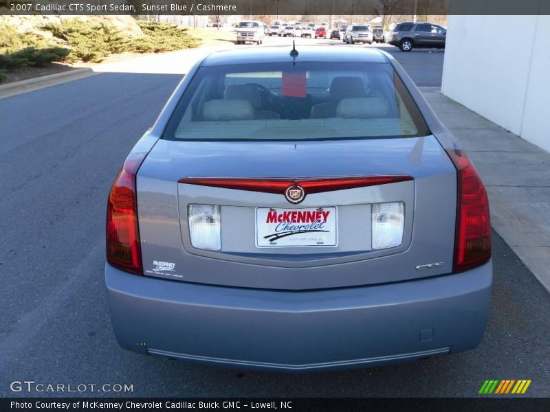 Sunset Blue / Cashmere 2007 Cadillac CTS Sport Sedan