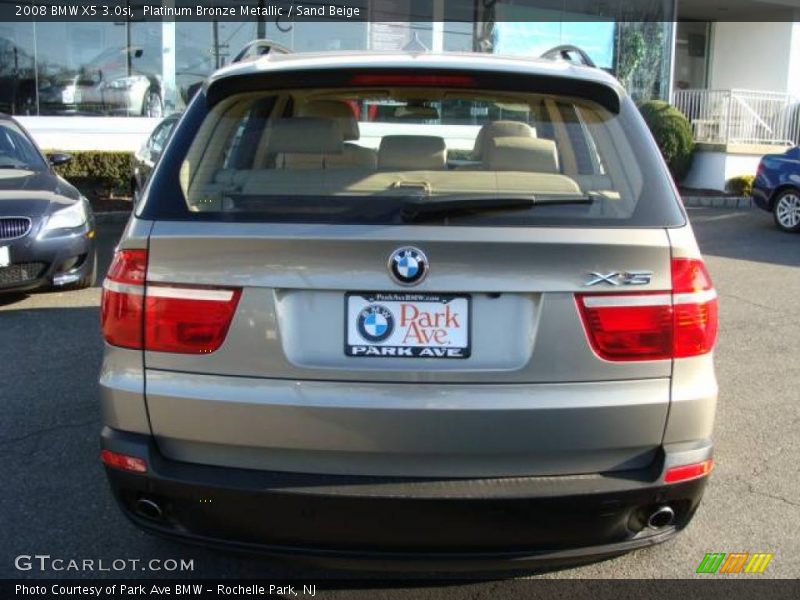 Platinum Bronze Metallic / Sand Beige 2008 BMW X5 3.0si