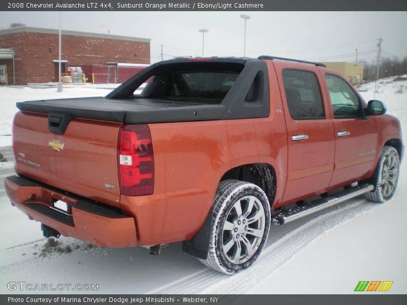 Sunburst Orange Metallic / Ebony/Light Cashmere 2008 Chevrolet Avalanche LTZ 4x4