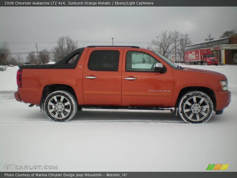 Sunburst Orange Metallic / Ebony/Light Cashmere 2008 Chevrolet Avalanche LTZ 4x4