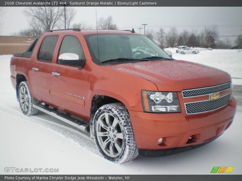 Sunburst Orange Metallic / Ebony/Light Cashmere 2008 Chevrolet Avalanche LTZ 4x4