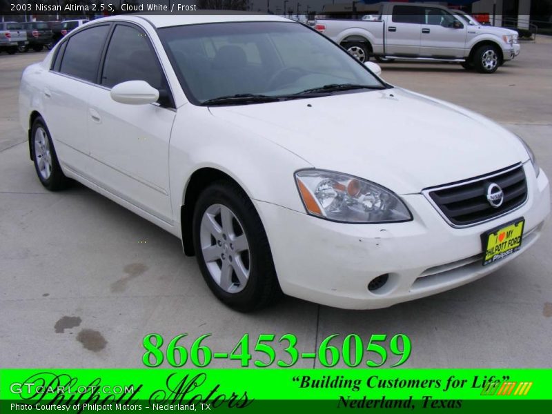 Cloud White / Frost 2003 Nissan Altima 2.5 S