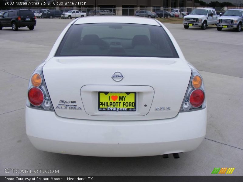 Cloud White / Frost 2003 Nissan Altima 2.5 S