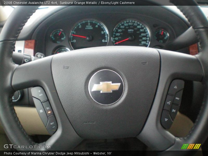Sunburst Orange Metallic / Ebony/Light Cashmere 2008 Chevrolet Avalanche LTZ 4x4
