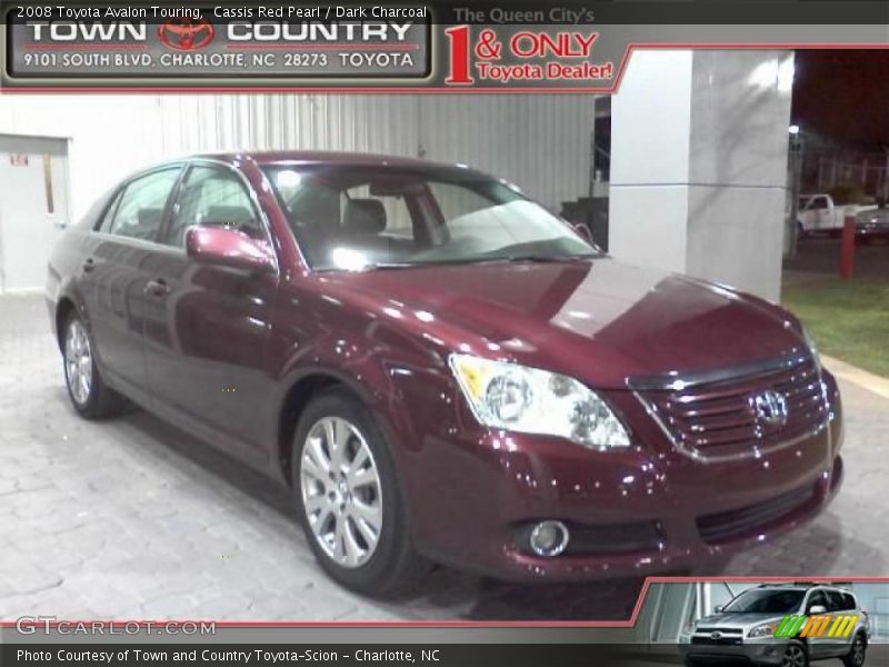 Cassis Red Pearl / Dark Charcoal 2008 Toyota Avalon Touring