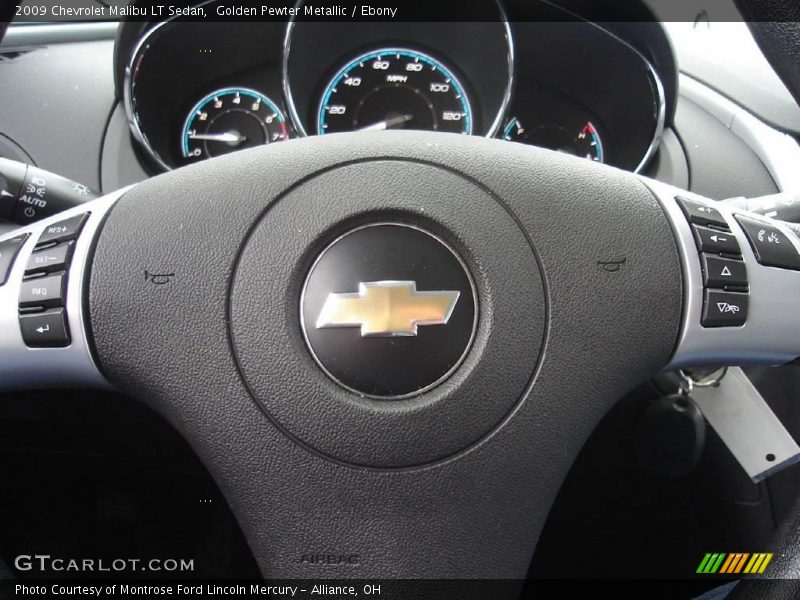 Golden Pewter Metallic / Ebony 2009 Chevrolet Malibu LT Sedan