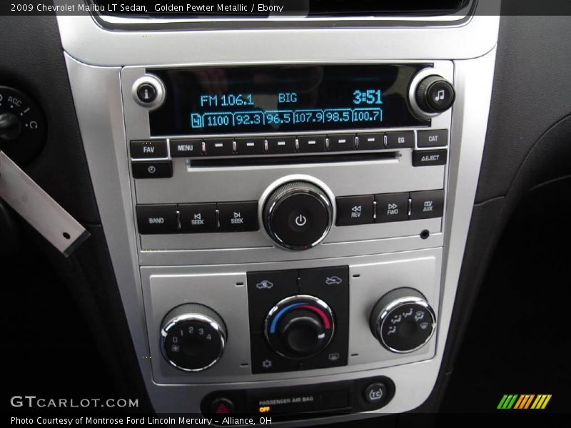 Golden Pewter Metallic / Ebony 2009 Chevrolet Malibu LT Sedan