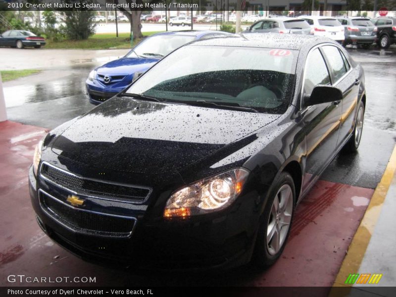 Imperial Blue Metallic / Titanium 2010 Chevrolet Malibu LS Sedan