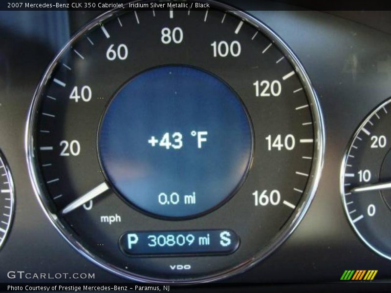 Iridium Silver Metallic / Black 2007 Mercedes-Benz CLK 350 Cabriolet