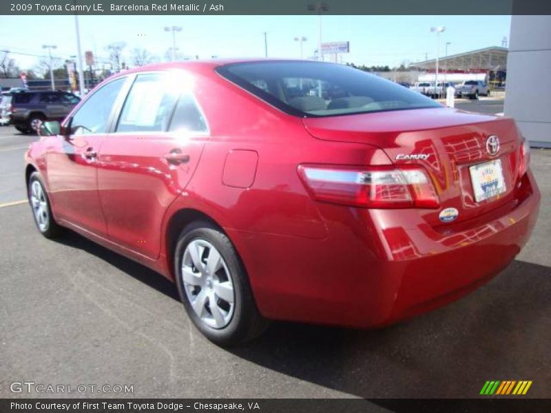 Barcelona Red Metallic / Ash 2009 Toyota Camry LE