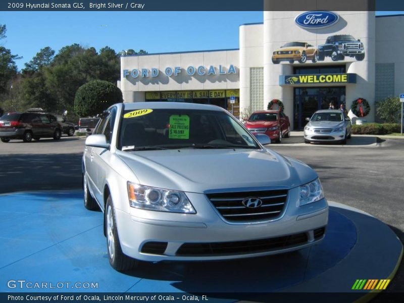 Bright Silver / Gray 2009 Hyundai Sonata GLS