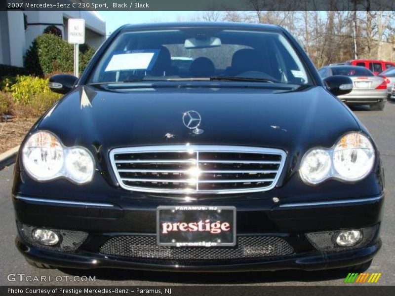 Black / Black 2007 Mercedes-Benz C 230 Sport