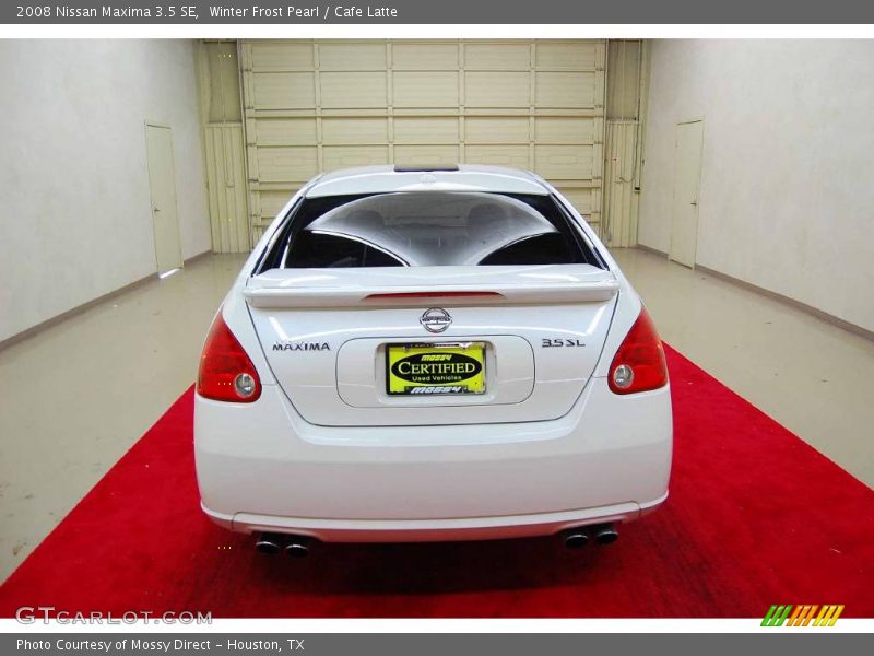 Winter Frost Pearl / Cafe Latte 2008 Nissan Maxima 3.5 SE