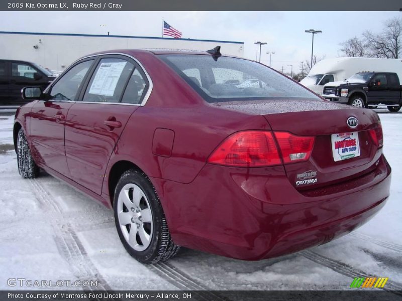 Ruby Red / Gray 2009 Kia Optima LX