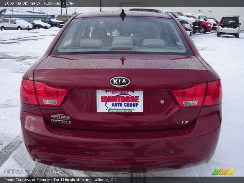Ruby Red / Gray 2009 Kia Optima LX