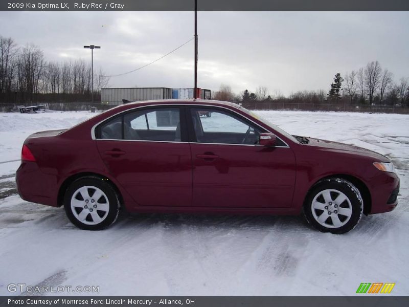 Ruby Red / Gray 2009 Kia Optima LX
