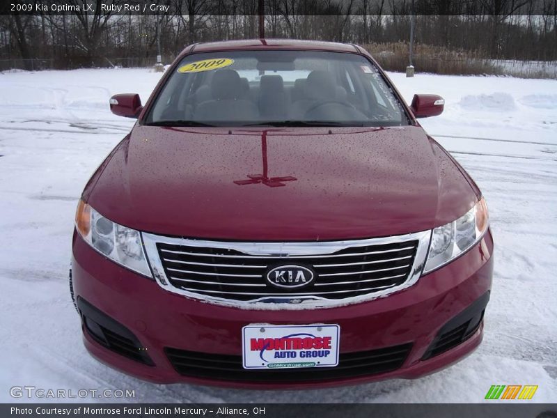 Ruby Red / Gray 2009 Kia Optima LX