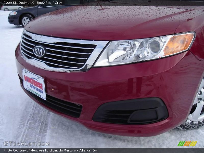Ruby Red / Gray 2009 Kia Optima LX