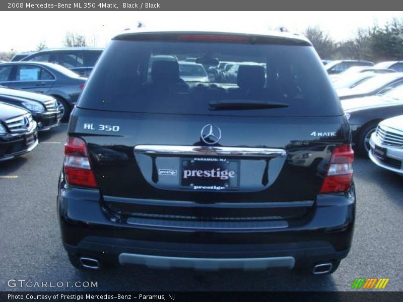 Black / Black 2008 Mercedes-Benz ML 350 4Matic