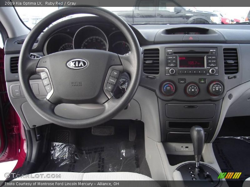 Ruby Red / Gray 2009 Kia Optima LX