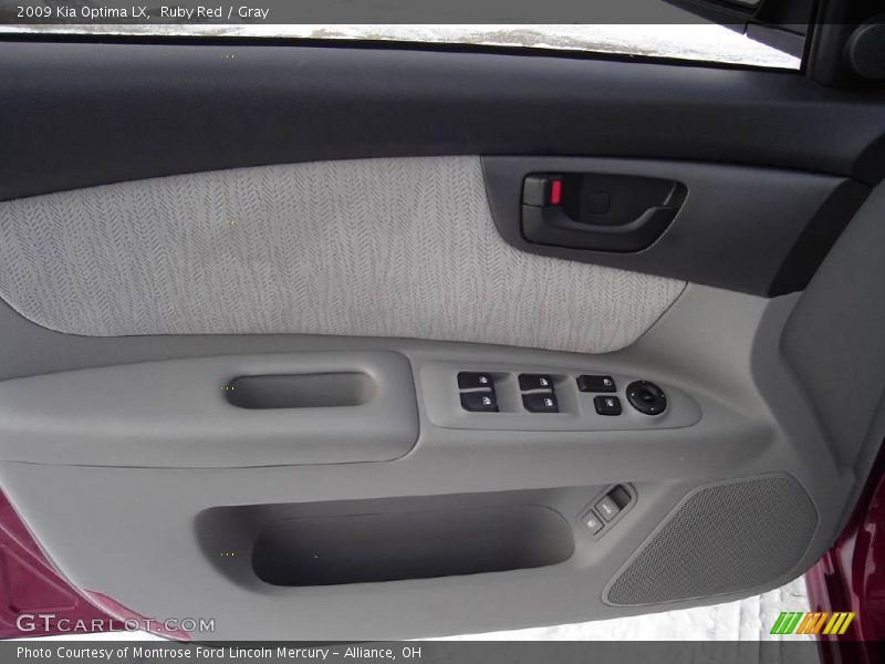 Ruby Red / Gray 2009 Kia Optima LX