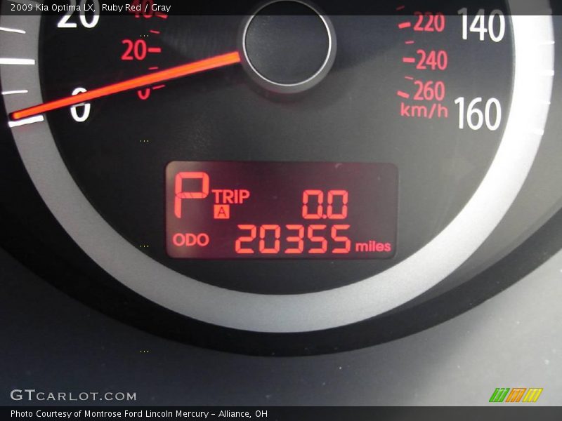 Ruby Red / Gray 2009 Kia Optima LX