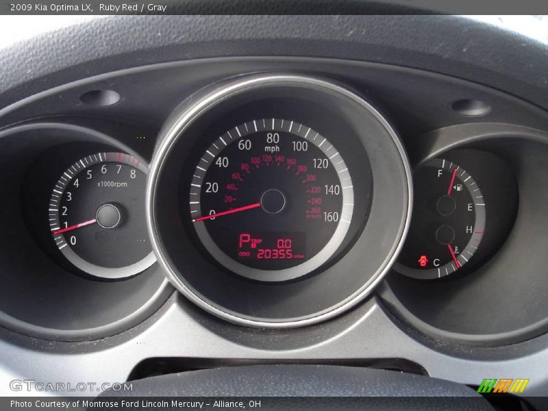 Ruby Red / Gray 2009 Kia Optima LX