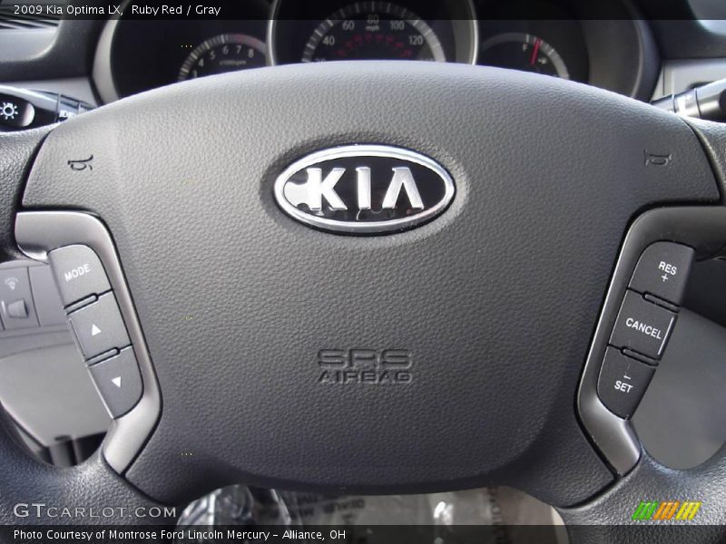 Ruby Red / Gray 2009 Kia Optima LX